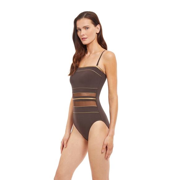 GOTTEX STRAPLESS ONE PIECE SWIMSUIT SIZE 6 - Picture 1 of 9